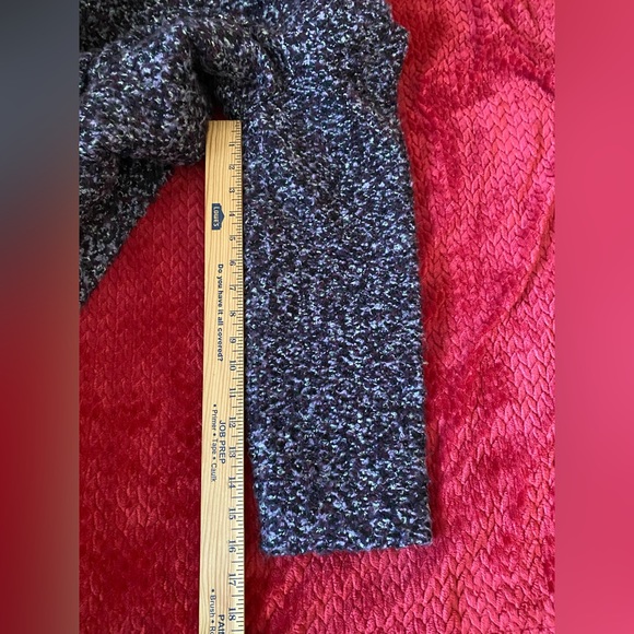 KATHIE LEE COLLECTION Purple Fuzzy Knit Jacket Soft Tweed Womens, Large - Picture 10 of 12